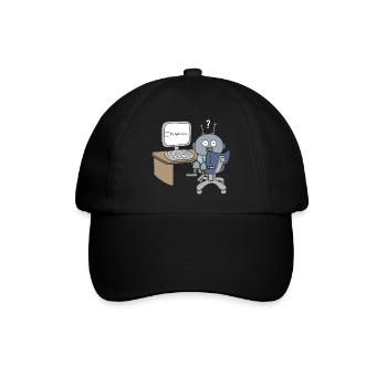 I m not a Robot - Baseballkappe - Schwarz/Schwarz - Vorne