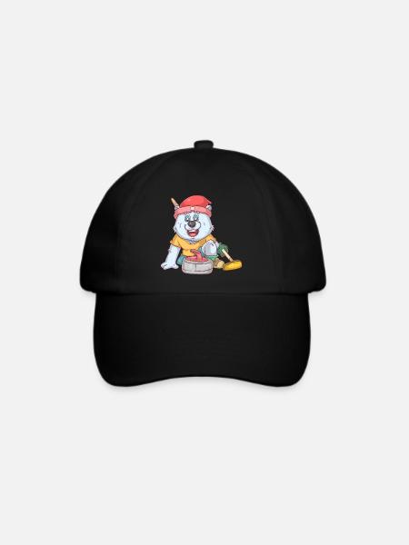 Curling Eisbär - Baseballkappe - Schwarz/Schwarz