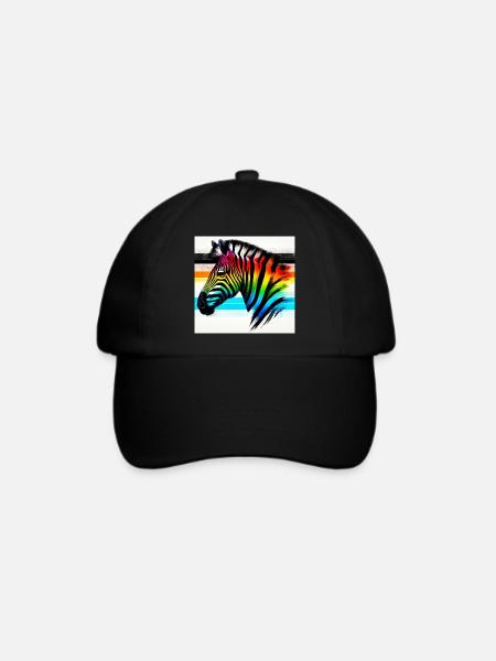 Zebra - Baseballkappe - Schwarz/Schwarz