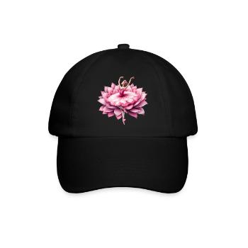 Balletttänzerin mit Tutu - Baseballkappe - Schwarz/Schwarz - Vorne