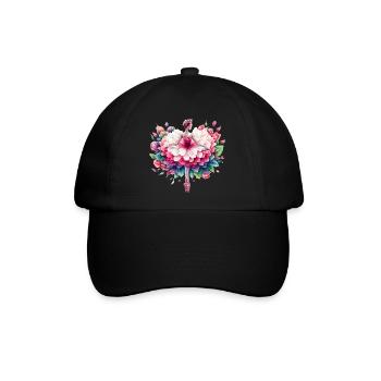 Balletttänzerin mit Tutu - Baseballkappe - Schwarz/Schwarz - Vorne