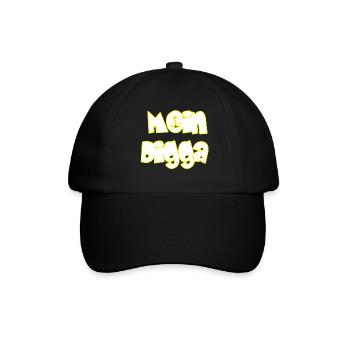 Moin Digga - Baseballkappe - Schwarz/Schwarz - Vorne