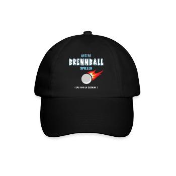 Bester Brennball Spieler Brennballer Teamsport - Baseballkappe - Schwarz/Schwarz - Vorne