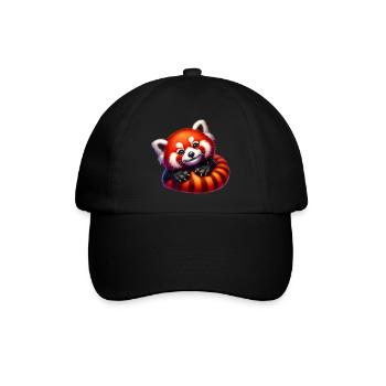 Kleiner Panda - Baseballkappe - Schwarz/Schwarz - Vorne
