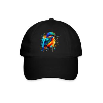 Eisvogel - Baseballkappe - Schwarz/Schwarz - Vorne