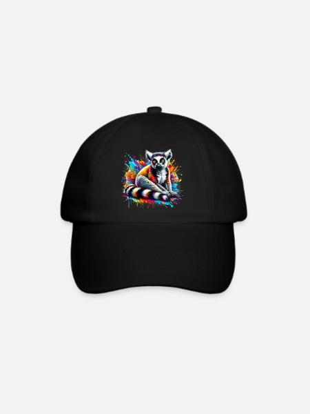 Lemur - Baseballkappe - Schwarz/Schwarz