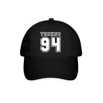 TECHNO 94 - Baseballkappe - Schwarz/Schwarz - Vorne
