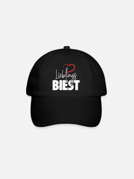 Lieblingsbiest - Baseballkappe - Schwarz/Schwarz