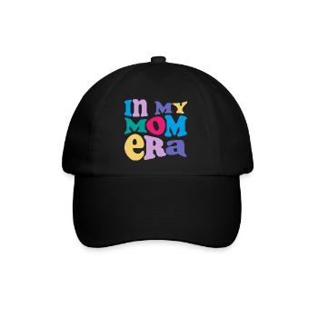 In My Mom Era – Bunte Mama-Vibes - Baseballkappe - Schwarz/Schwarz - Vorne