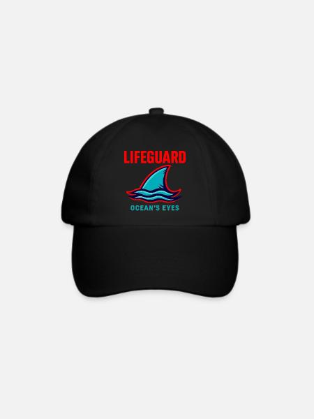 Rettungsschwimmer-Hemd Ocean Eyes - Baseballkappe - Schwarz/Schwarz
