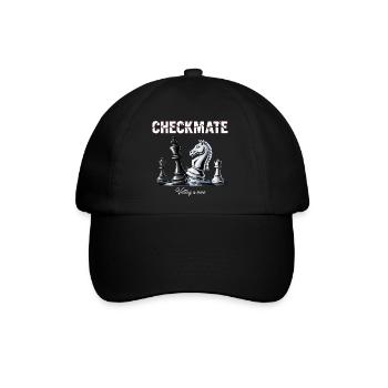 Strategisches Schach-Sieges-Design - Baseballkappe - Schwarz/Schwarz - Vorne