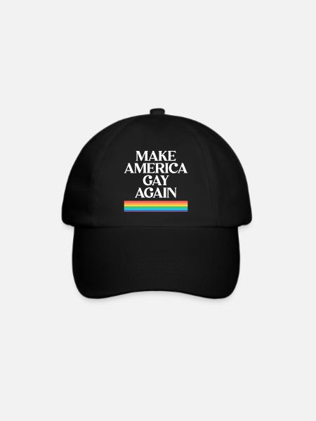 Make America Gay Again - Pride Design - Baseballkappe - Schwarz/Schwarz