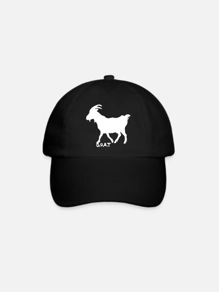 Ziege G.O.A.T. weiß - Baseballkappe - Schwarz/Schwarz
