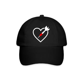 Herzpfeile – Präzisionsliebhaber-Design - Baseballkappe - Schwarz/Schwarz - Vorne