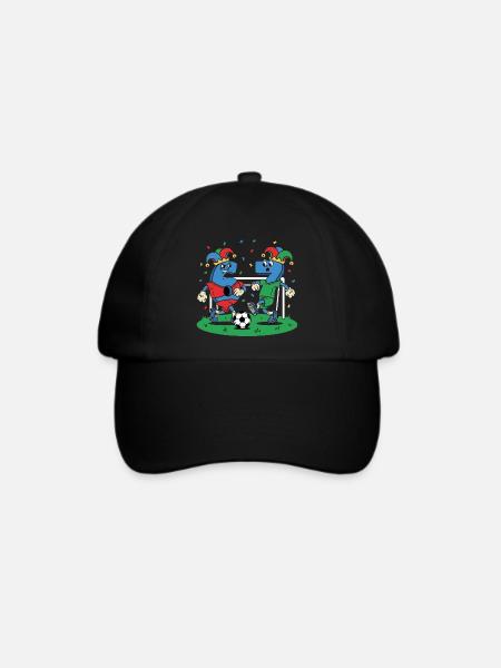 67 Six Seven Kostümkarneval Fußball Italien Meme - Baseballkappe - Schwarz/Schwarz