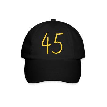 45 - Baseballkappe - Schwarz/Schwarz - Vorne