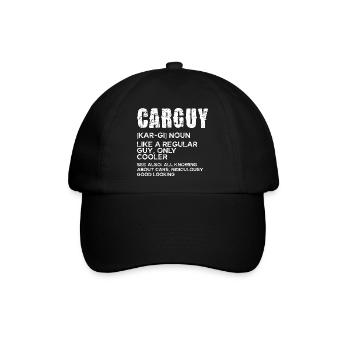 CarGuy Distressed Typografie - Baseballkappe - Schwarz/Schwarz - Vorne