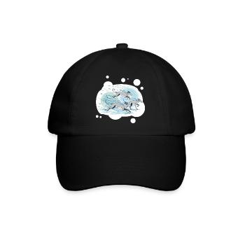 Windhunde - Baseballkappe - Schwarz/Schwarz - Vorne
