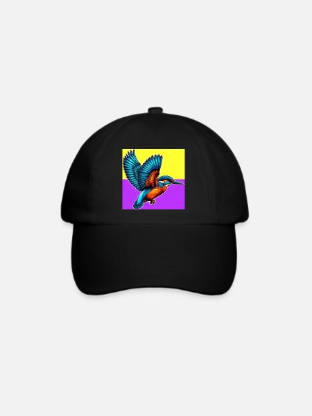 Eisvogel - Baseballkappe - Schwarz/Schwarz