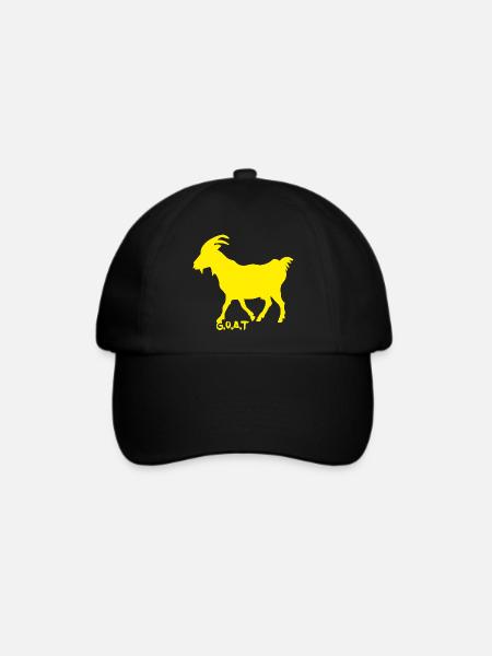 Ziege GOAT gelb - Baseballkappe - Schwarz/Schwarz