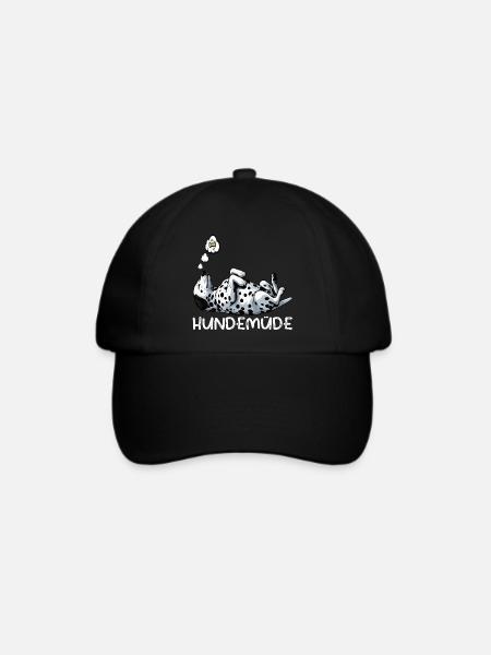 Hundemüde Dalmatiner Dalmatinerbesitzer Dalmatine - Baseballkappe - Schwarz/Schwarz