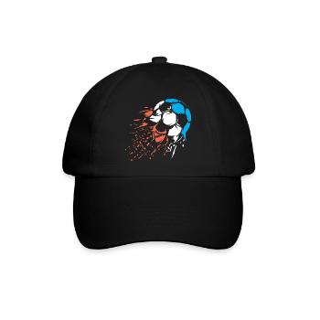 Ballexplosion mit WM Fußballteam Frankreich  - Baseballkappe - Schwarz/Schwarz - Vorne