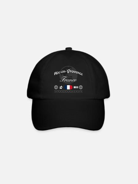 Aix-en-Provence Frankreich Streetwear Souvenir - Baseballkappe - Schwarz/Schwarz