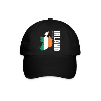 Irland Auswandern - Baseballkappe - Schwarz/Schwarz - Vorne