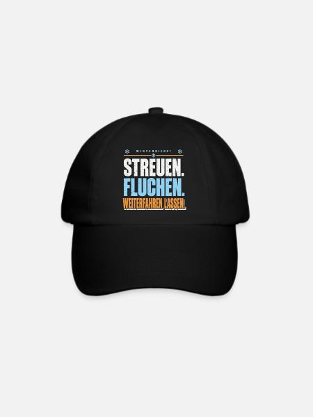 Winterdienst Streuen Fluchen - Baseballkappe - Schwarz/Schwarz