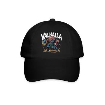 Valhalla Wikinger Krieger Nordische Mythologie - Baseballkappe - Schwarz/Schwarz - Vorne
