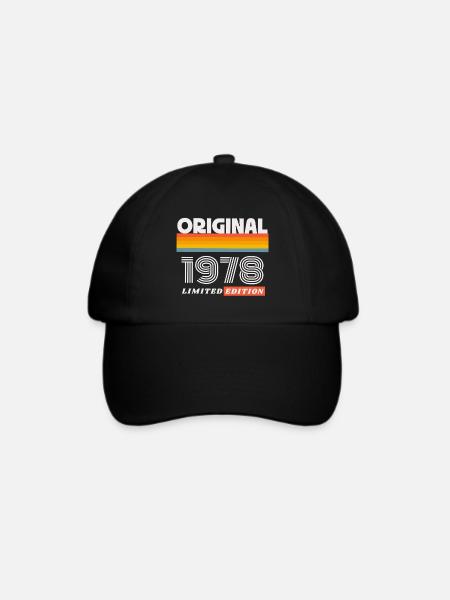 1978 Original Geburtstag Retro Vintage 70er Spruch - Baseballkappe - Schwarz/Schwarz