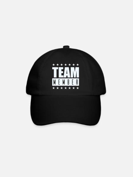 Teammitglied Sternenlogo - Baseballkappe - Schwarz/Schwarz