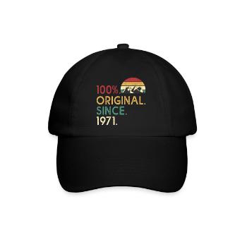 Geburtstag 52 Jahre 1971 Jahrgang 52. Geburtstag - Baseballkappe - Schwarz/Schwarz - Vorne