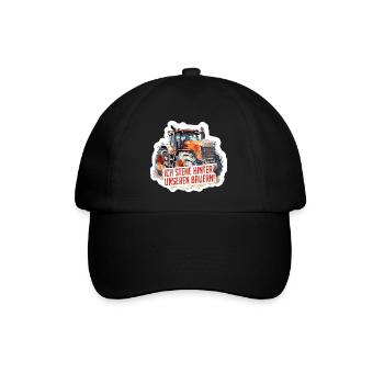 ich stehe hinter unseren bauern - Baseballkappe - Schwarz/Schwarz - Vorne