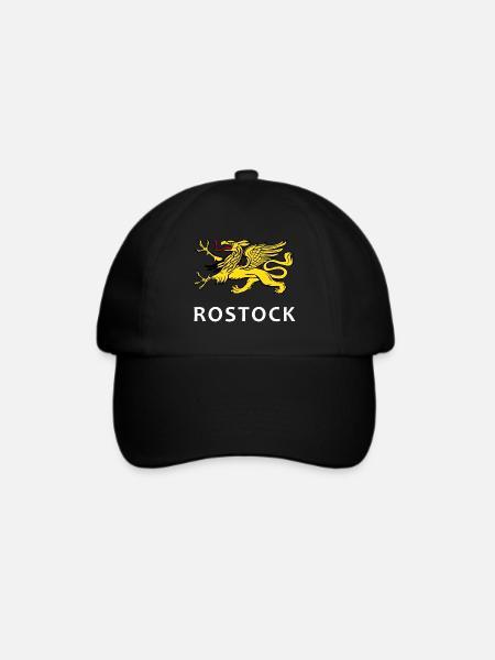 Rostock - Stolz auf der Brust - Baseballkappe - Schwarz/Schwarz