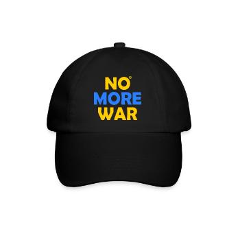 No more war - Baseballkappe - Schwarz/Schwarz - Vorne