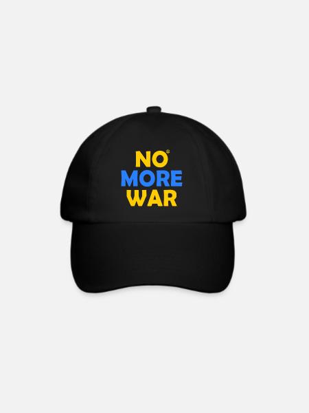 No more war - Baseballkappe - Schwarz/Schwarz