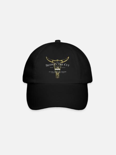 Grillmeister Grillspruch Logo - Baseballkappe - Schwarz/Schwarz