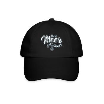 Etwas Meer geht immer - Einfach mehr Meer - Baseballkappe - Schwarz/Schwarz - Vorne
