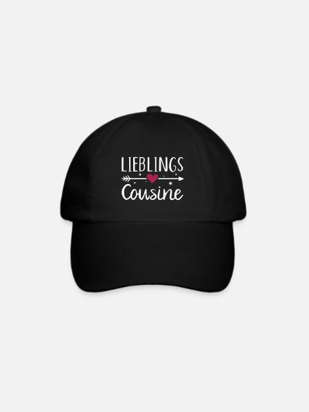 Cousine - Baseballkappe - Schwarz/Schwarz