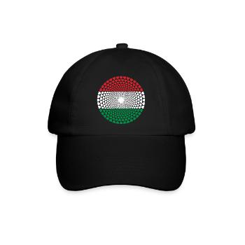 Hungary Ungarn Magyarország Love HERZ Mandala - Baseballkappe - Schwarz/Schwarz - Vorne
