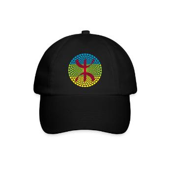 Amazigh Tamazight ⴰⵎⴰⵣⵉⵖ Berber Morocco Marokko - Baseballkappe - Schwarz/Schwarz - Vorne