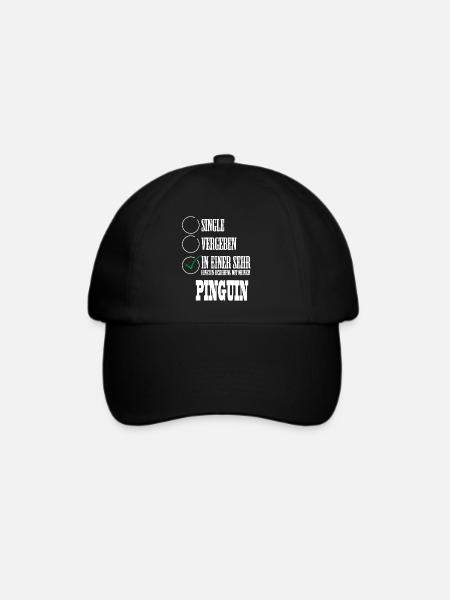 In einer Beziehung mit meinem Pinguin - Baseballkappe - Schwarz/Schwarz