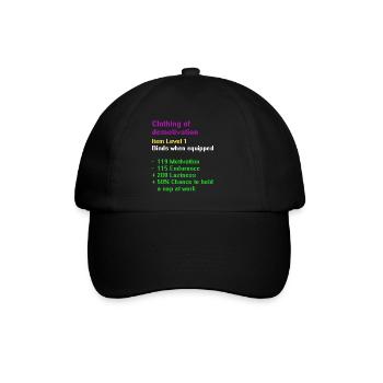 Clothing of demotivation - Baseballkappe - Schwarz/Schwarz - Vorne