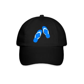 beach strand summer sommer vacation urlaub300 - Baseballkappe - Schwarz/Schwarz - Vorne