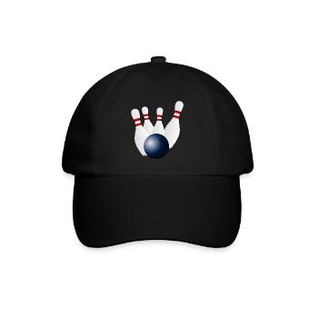Bowling - Baseballkappe - Schwarz/Schwarz - Vorne