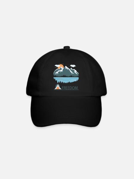 zelt - Baseballkappe - Schwarz/Schwarz