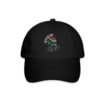 Geschenk Its in my dna dns roots Suedafrika - Baseballkappe - Schwarz/Schwarz - Vorne