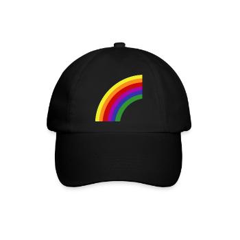 Rainbow - Baseballkappe - Schwarz/Schwarz - Vorne