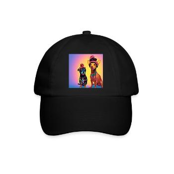 Pop-Art - Baseballkappe - Schwarz/Schwarz - Vorne